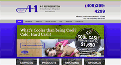 Desktop Screenshot of a1refrigerationjasper.com